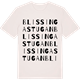 Vintage White t-shirt med Blissingastugan ordlek t-shirt