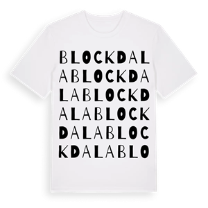 Blockdala ordlek t-shirt – ekologisk bomull t-shirt från Pinshirt