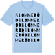Blue Soul t-shirt med Blommeröd ordlek t-shirt