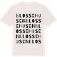 Vintage White t-shirt med Blossehusen ordlek t-shirt