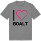 Mid Heather Gray t-shirt med Jag älskar Boalt t-shirt stort tryck