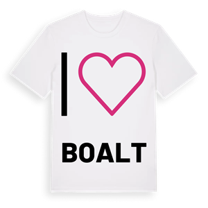 Jag älskar Boalt t-shirt stort tryck – ekologisk bomull t-shirt från Pinshirt