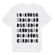 White t-shirt med Boaröds Gård ordlek t-shirt