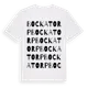 White t-shirt med Bockatorp ordlek t-shirt