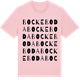 Pink Cotton t-shirt med Bockeboda ordlek t-shirt