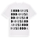 White t-shirt med Boddahus ordlek t-shirt