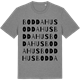 Mid Heather Gray t-shirt med Boddahus ordlek t-shirt