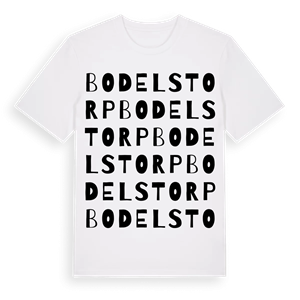 Bodelstorp ordlek t-shirt – ekologisk bomull t-shirt från Pinshirt