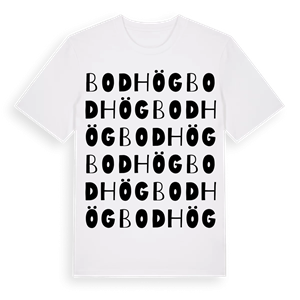 Bodhög ordlek t-shirt – ekologisk bomull t-shirt från Pinshirt
