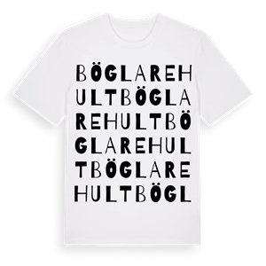 Böglarehult ordlek t-shirt – ekologisk bomull t-shirt från Pinshirt