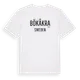 White t-shirt med Bökåkra i Sverige t-shirt