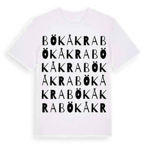 Bökåkra ordlek t-shirt – ekologisk bomull t-shirt från Pinshirt