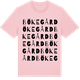 Pink Cotton t-shirt med Böke gård ordlek t-shirt