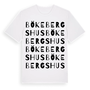 Bökebergshus ordlek t-shirt – ekologisk bomull t-shirt från Pinshirt
