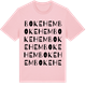 Pink Cotton t-shirt med Bokehem ordlek t-shirt
