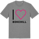 Mid Heather Gray t-shirt med Jag älskar Bokehill t-shirt stort tryck