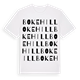 White t-shirt med Bokehill ordlek t-shirt