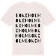 Vintage White t-shirt med Bokeholm ordlek t-shirt