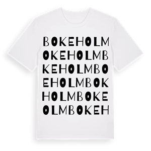 Bokeholm ordlek t-shirt – ekologisk bomull t-shirt från Pinshirt