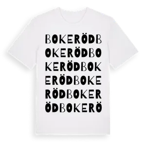 Bokeröd ordlek t-shirt – ekologisk bomull t-shirt från Pinshirt