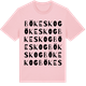 Pink Cotton t-shirt med Bökeskog ordlek t-shirt