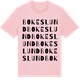 Pink Cotton t-shirt med Bokeslund ordlek t-shirt