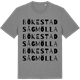 Mid Heather Gray t-shirt med Bökestad sågmölla ordlek t-shirt