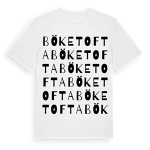 Böketofta ordlek t-shirt – ekologisk bomull t-shirt från Pinshirt