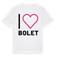 White t-shirt med Jag älskar Bolet t-shirt stort tryck