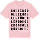 Pink Cotton t-shirt med Bolleröd ordlek t-shirt