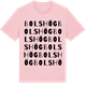 Pink Cotton t-shirt med Bolshög ordlek t-shirt