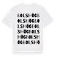 White t-shirt med Bolshög ordlek t-shirt