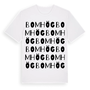 Bomhög ordlek t-shirt – ekologisk bomull t-shirt från Pinshirt
