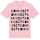 Pink Cotton t-shirt med Bomhuset ordlek t-shirt