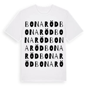 Bonaröd ordlek t-shirt – ekologisk bomull t-shirt från Pinshirt