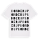 White t-shirt med Bonderup ordlek t-shirt