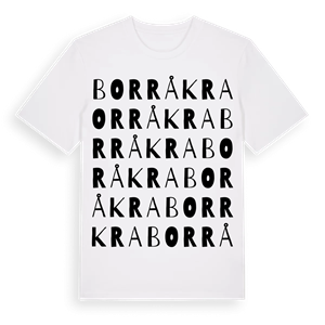 Borråkra ordlek t-shirt – ekologisk bomull t-shirt från Pinshirt