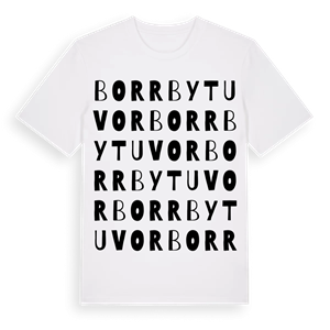 Borrby tuvor ordlek t-shirt – ekologisk bomull t-shirt från Pinshirt