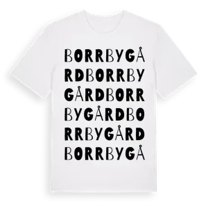 Borrbygård ordlek t-shirt – ekologisk bomull t-shirt från Pinshirt