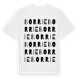 White t-shirt med Borrie ordlek t-shirt