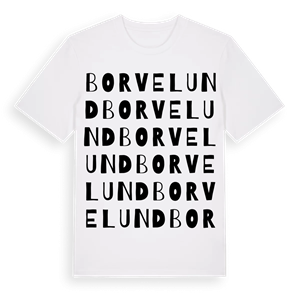 Borvelund ordlek t-shirt – ekologisk bomull t-shirt från Pinshirt
