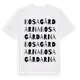 White t-shirt med Bosagårdarna ordlek t-shirt