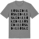 Mid Heather Gray t-shirt med Böskedal ordlek t-shirt