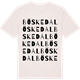 Vintage White t-shirt med Böskedal ordlek t-shirt