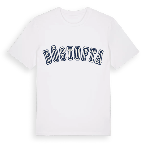 Böstofta college t-shirt – ekologisk bomull t-shirt från Pinshirt