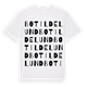 White t-shirt med Botildelund ordlek t-shirt