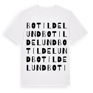 Botildelund ordlek t-shirt – ekologisk bomull t-shirt från Pinshirt