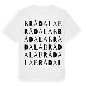 Brådala ordlek t-shirt – ekologisk bomull t-shirt från Pinshirt