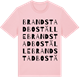 Pink Cotton t-shirt med Brandstad boställe ordlek t-shirt