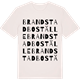 Vintage White t-shirt med Brandstad boställe ordlek t-shirt